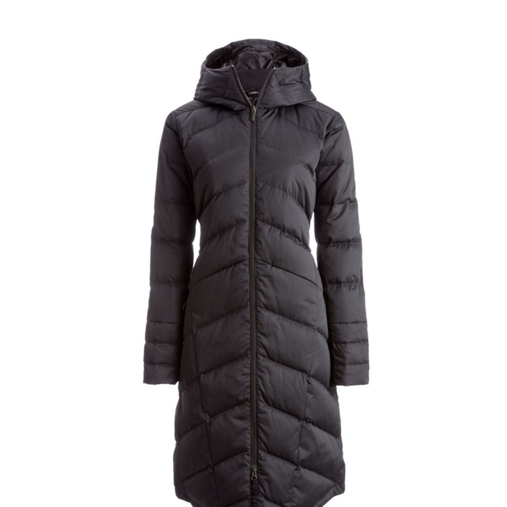 Nau ‘Oblique’ Black Down Coat w/ Hood and Full-Length Design